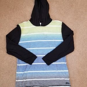 Boys Striped Pullover Shirt w/Hood